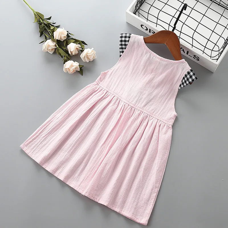 2-7 year High quality girl dress 2021 new summer casual cartoon solid kid children clothing party birthday princess | Детская одежда и