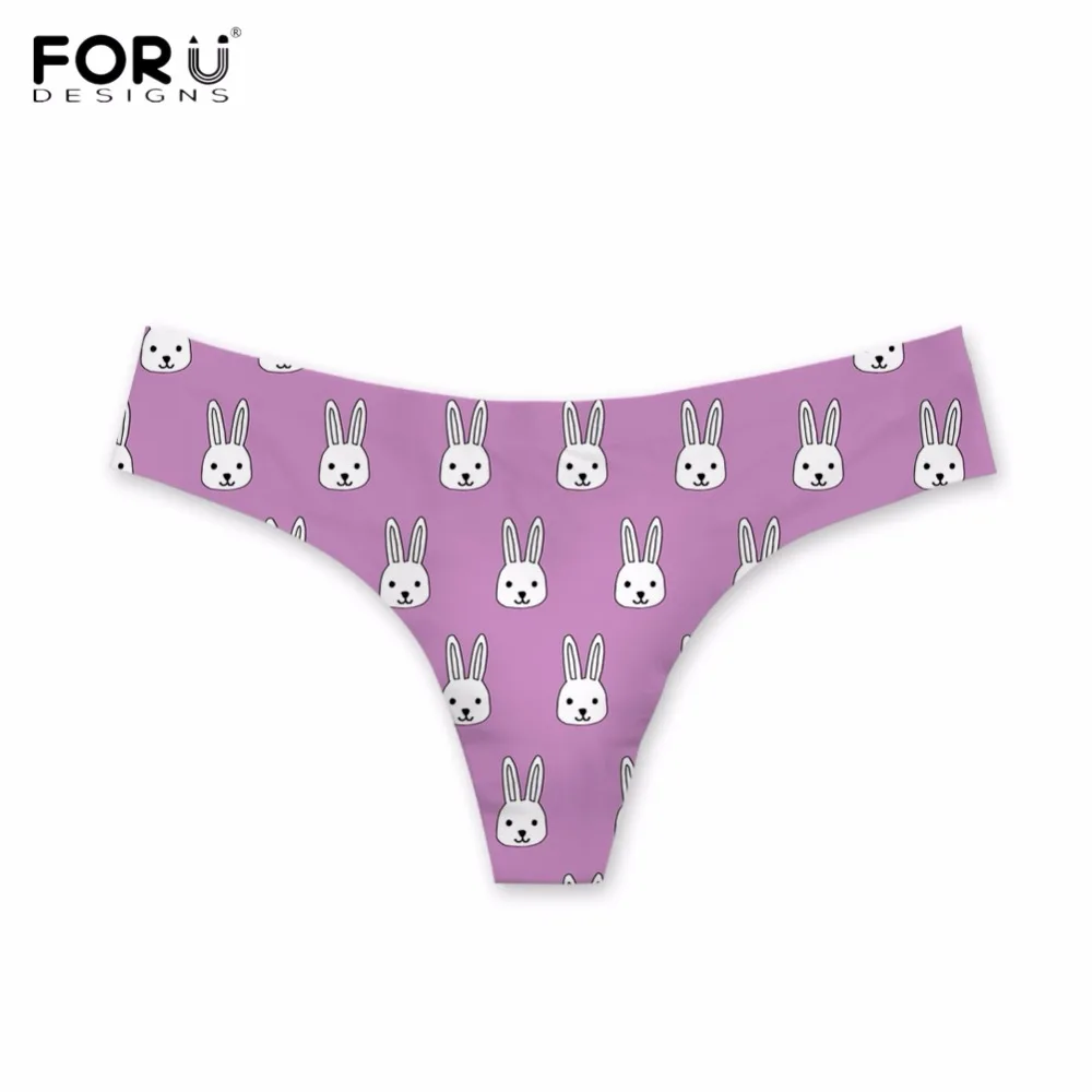 Женские сексуальные стринги FORUDESIGNS с милым мультяшным кроликом/Кроликом