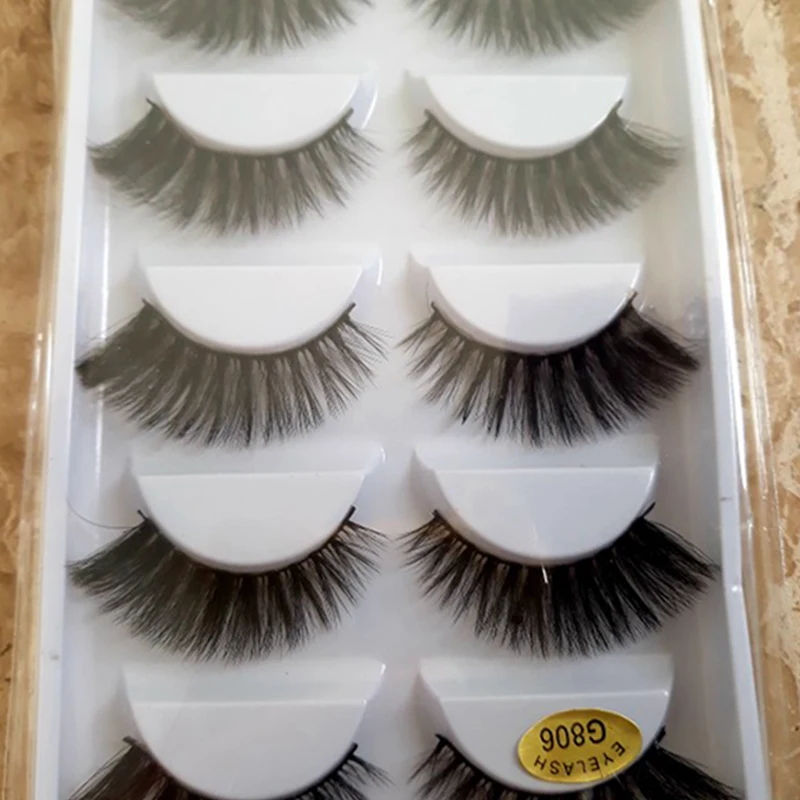 5 pairs natural false eyelashes makeup fake lashes 3d mink cilios dramatic eyelash for makeups beauty | Красота и здоровье