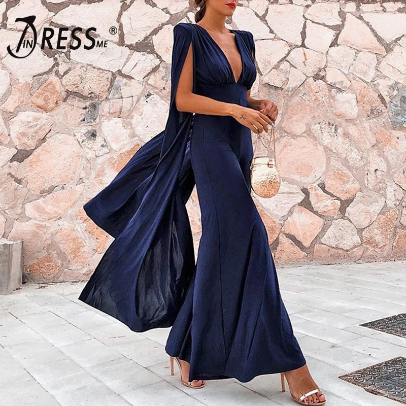 INDRESSME 2019 Новое поступление облегающий однотонный глубокий v-образный вырез без