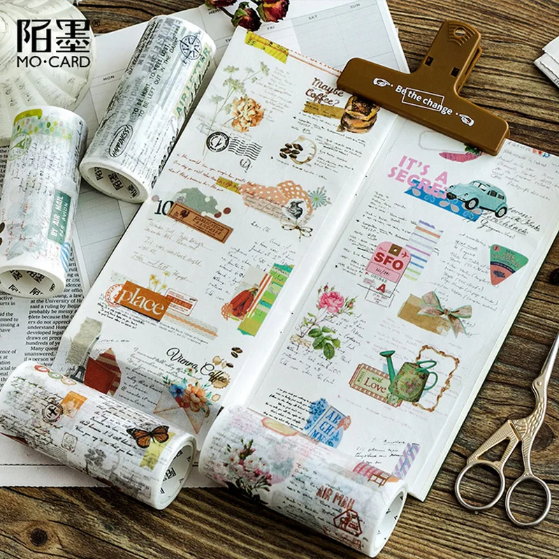 10cm*5m story of european washi tape DIY decoration scrapbooking planner masking adhesive label sticker stationery | Канцтовары для