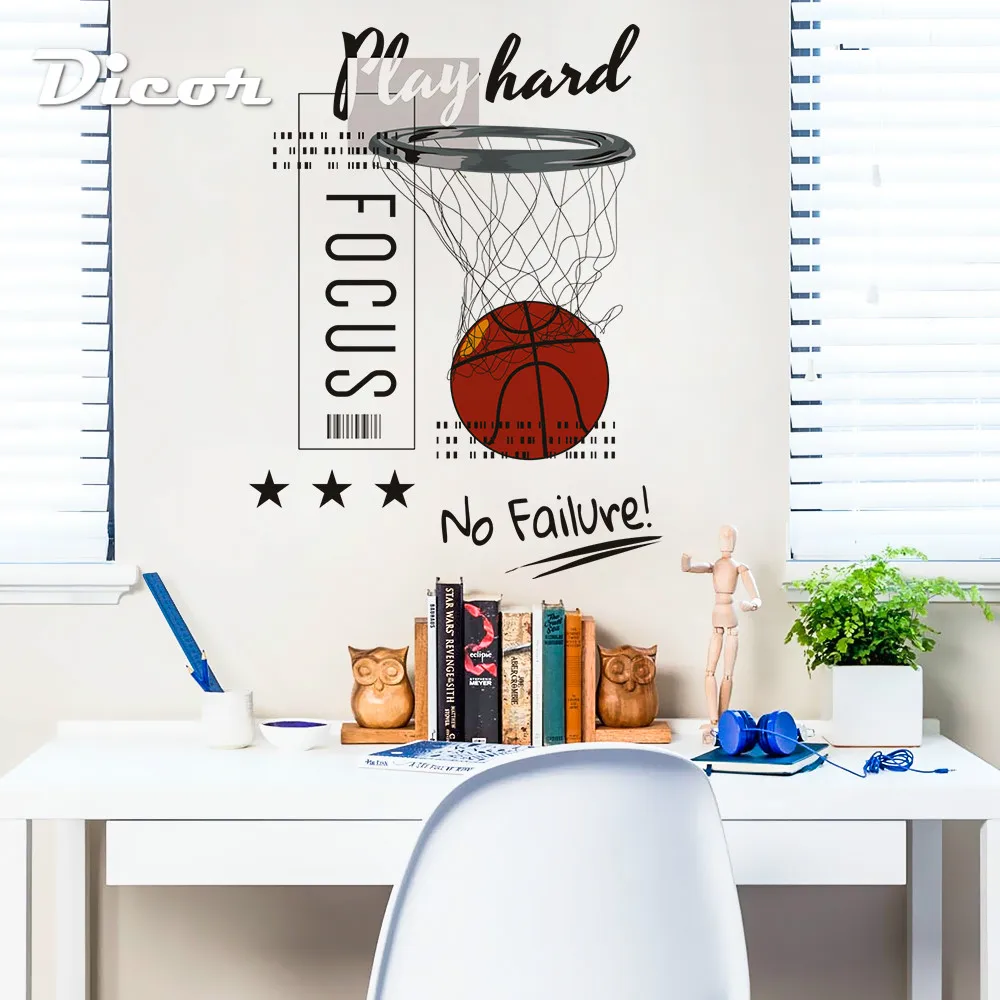 Наклейка на стену DICOR SLAM DUNK баскетбольная тема постер Фотофон не сбой для