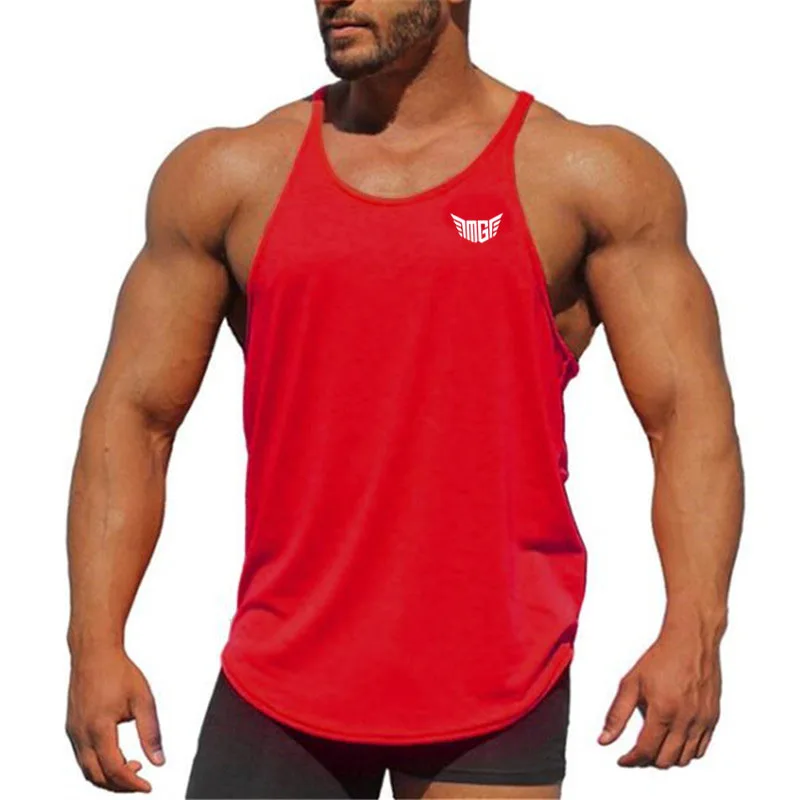 Мужские майки для фитнеса Muscleguys летние спортивные костюмы Стрингер мужская