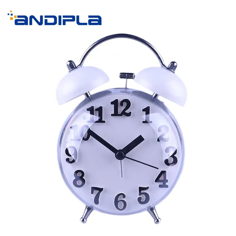 Короткие будильники пластиковые одноцветные ночные световые часы Needle тихий