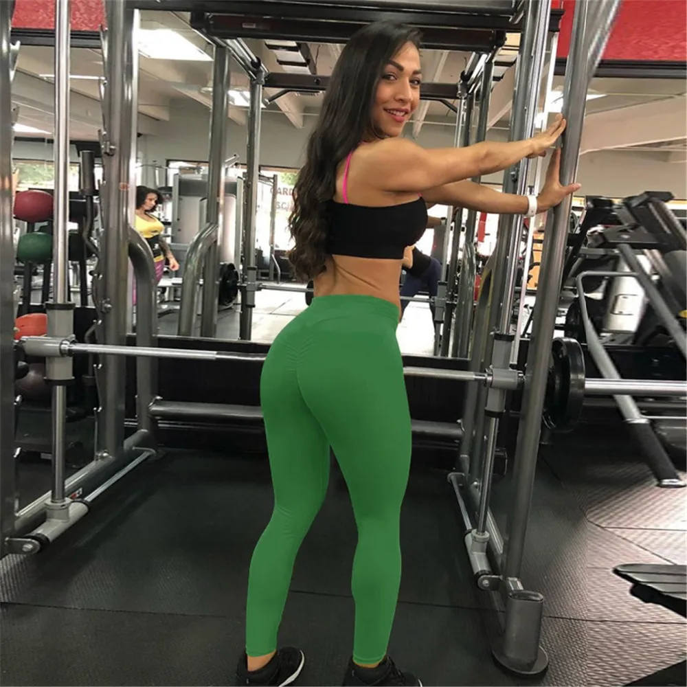 

2018 S-XL Women Push Up Leggings Polyester Fitness Legging Large Size Black Slim Jeggings High Waist Leggings Trousers Women has
