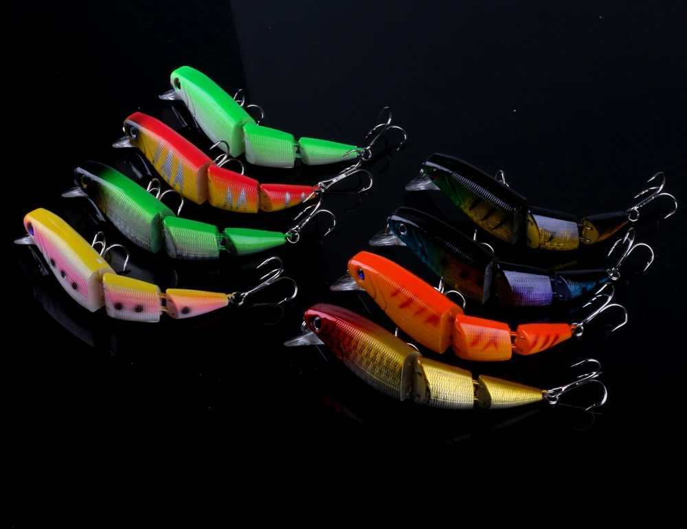 8PCS Jointed Minnow Fishing Lure Jerkbait Hard Swimbait 105mm 15g Lifelike Wobblers | Спорт и развлечения