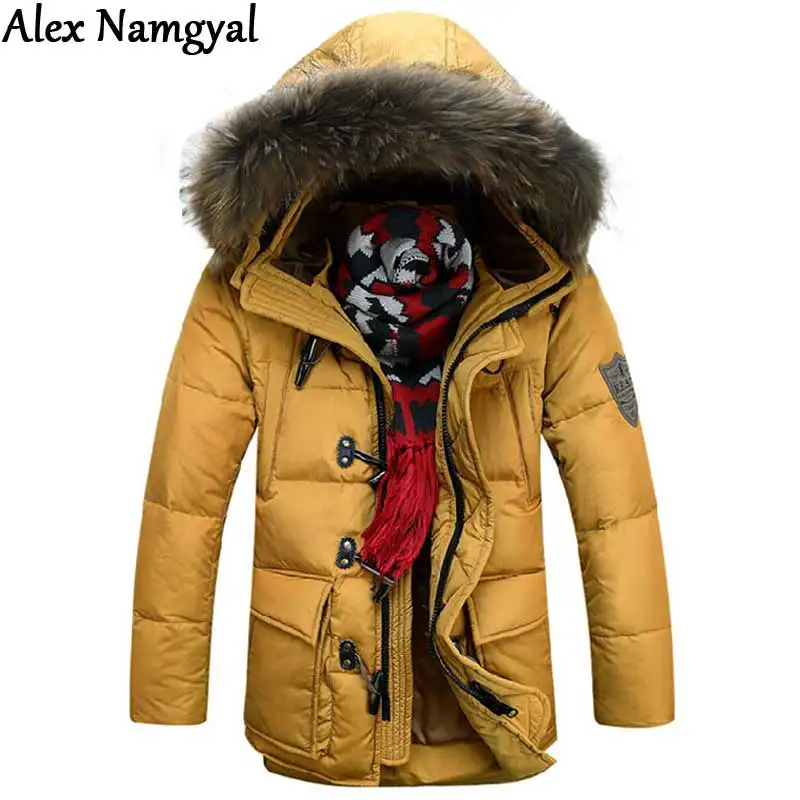 AlexNamgyal Новый 2018 зима Для мужчин куртка мужской бренд натуральный меховой