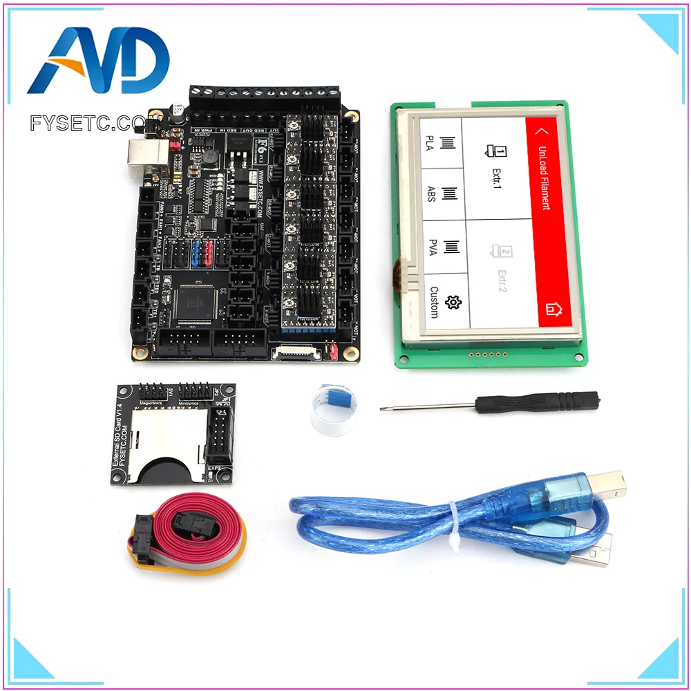 Материнская плата все-в-одном FYSETC F6 V1.3 + 6 шт. Драйвер шагового двигателя ST820 4 3