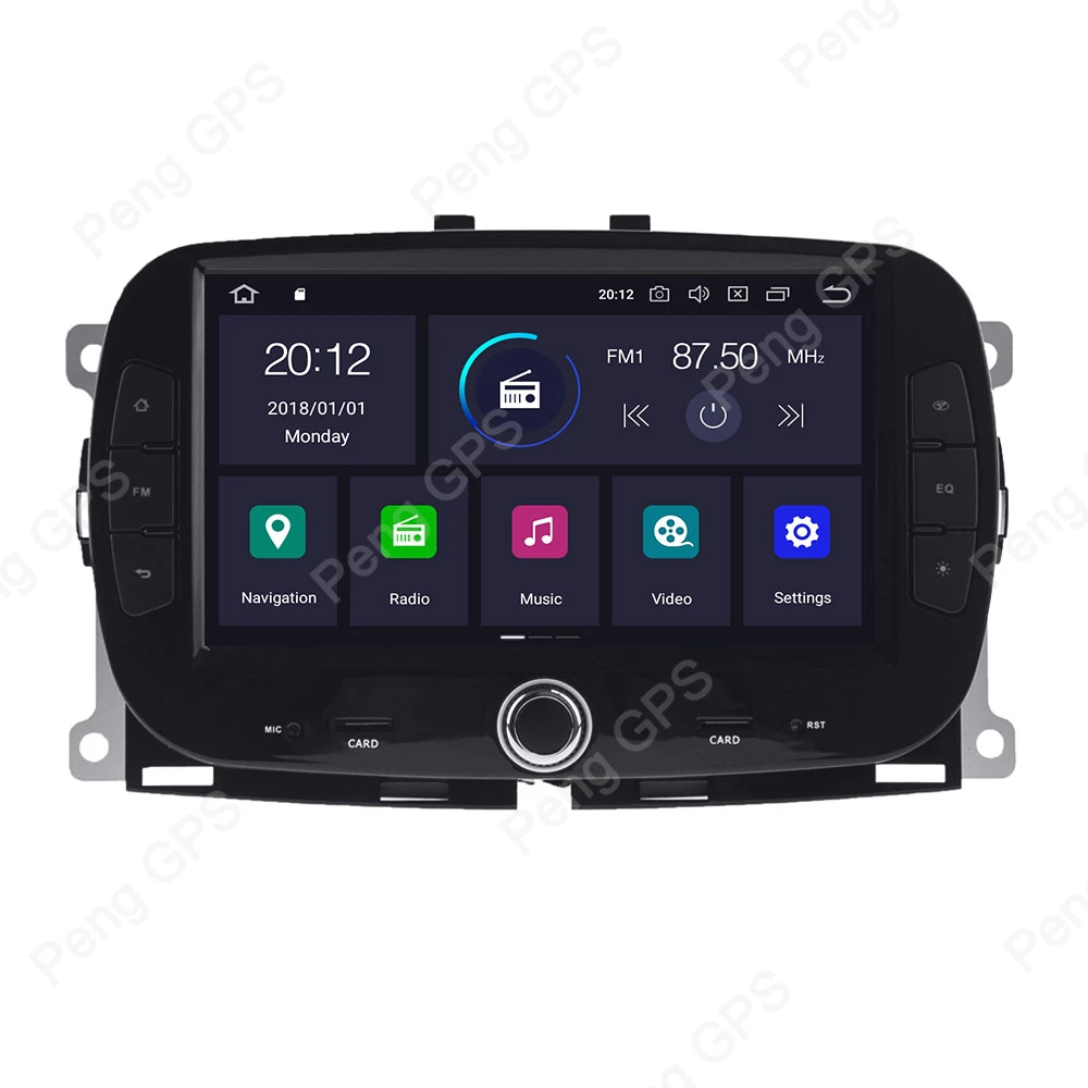 0cta Core Android 9 0 Автомобильный CD DVD-плеер для FIAT 500 2015 + GPS-навигация 1024X600 двойной Din