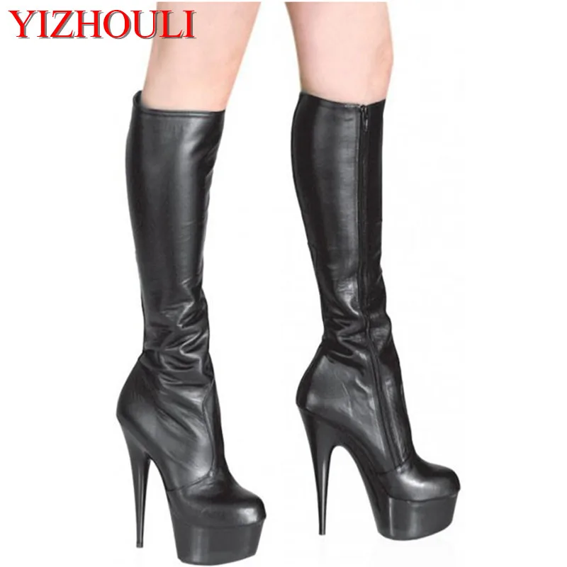 15 cm high boots sexy, dynamic women sexy shining nightclub shoes, wear high evening wear, dance shoes