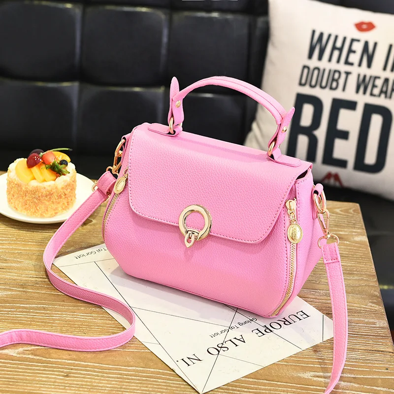 Women Bags Fashion Vintage Designer Messenger PU Leather Handbag High quality Casual Shoulder Top- Handle Totes Korean style | Багаж и