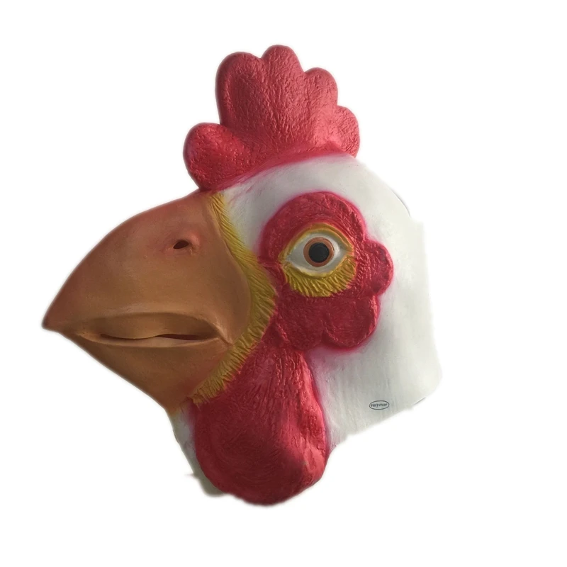 Маска из латекса с головой курицы для Хэллоуина маскарадные костюмы реквизит