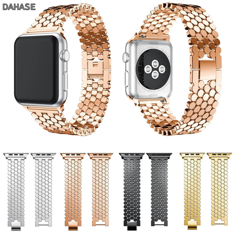 Металлический браслет из нержавеющей стали для Apple Watch ремешок 44 мм 42 40 38 iWatch 5/4/3/2/1