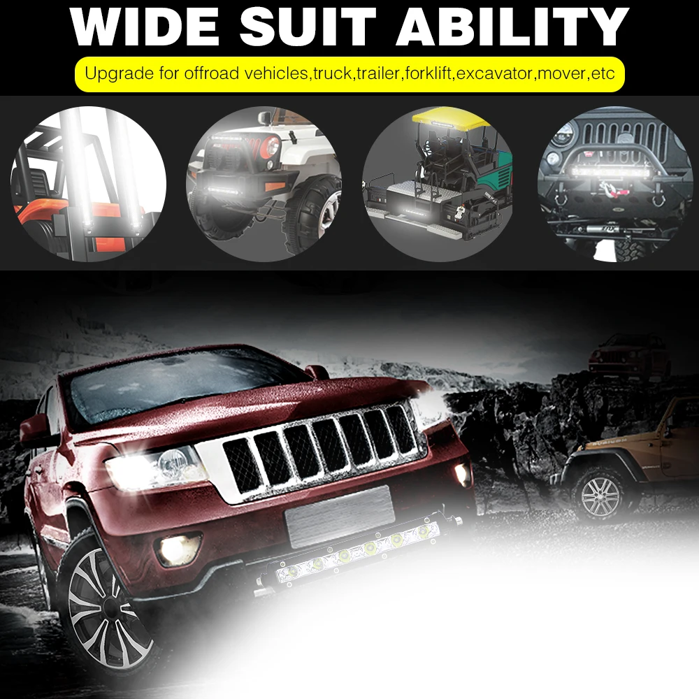 7/13 дюймов 18 Вт 36 изогнутый СВЕТОДИОДНЫЙ рабочий светильник для тягача