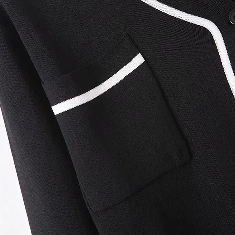 Комплект из двух предметов женский кардиган с v образным вырезом свитер широкие