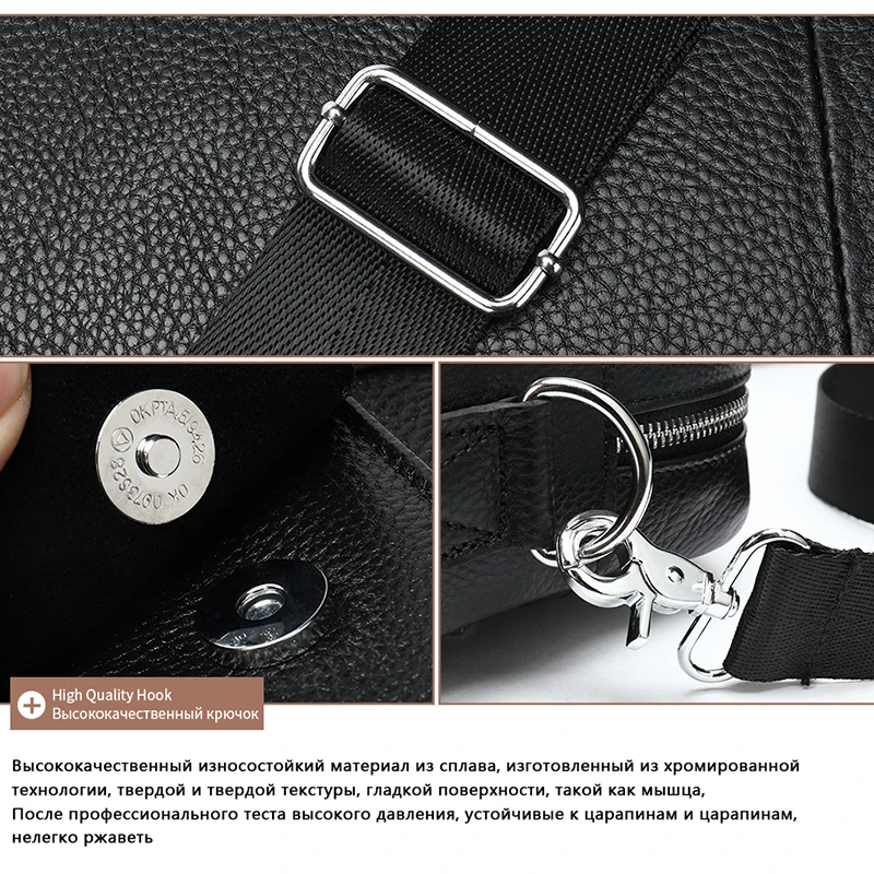 Портфель MVA мужской из натуральной кожи Повседневная сумка для компьютера 14