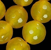 charming fashion jewelry beads 10mm faceted south america yellow chalcedony round loose beads wholesale and retail