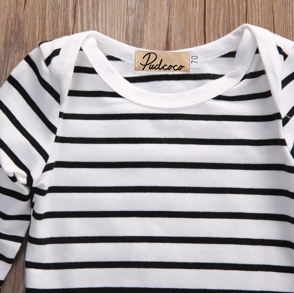 Emmababy 3 unids платья для новорожденных девочек детская одежда футболки с длинным