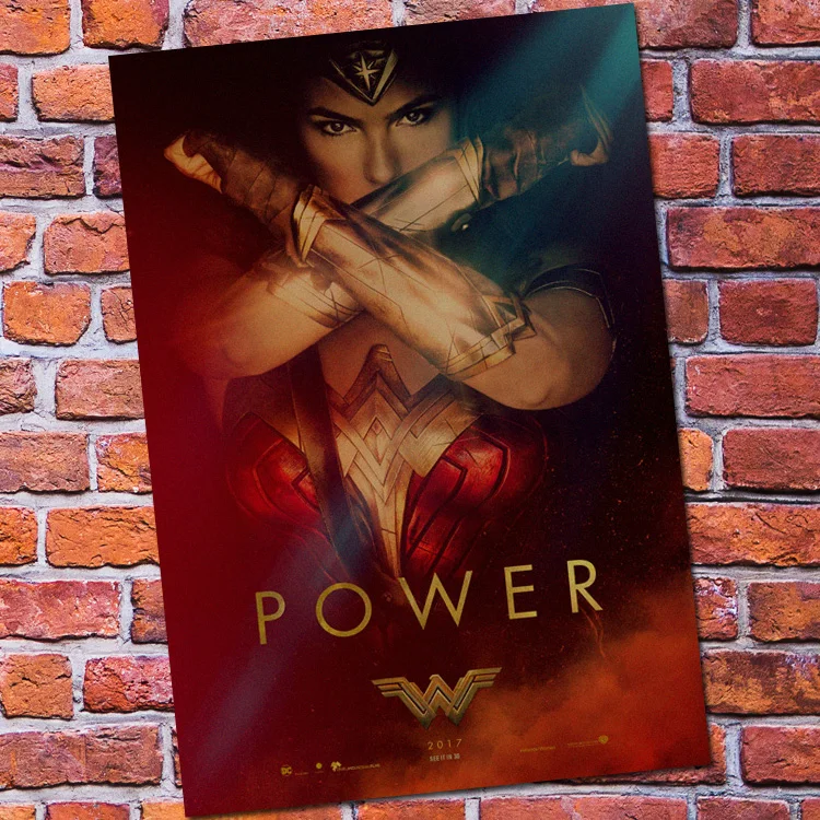 Винтажный бумажный Ретро аниме постер-Wonder Woman DC-poster cudi poster/Винтажный домашний Настенный декор