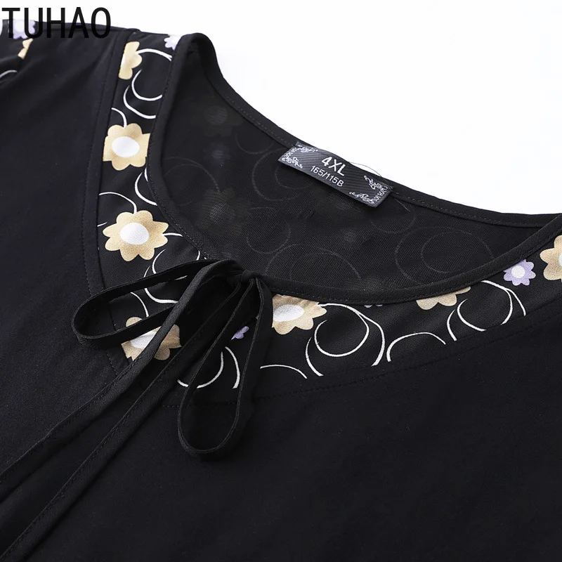 Женское офисное платье TUHAO черные элегантные вечерние платья 10XL 8XL с оборками на
