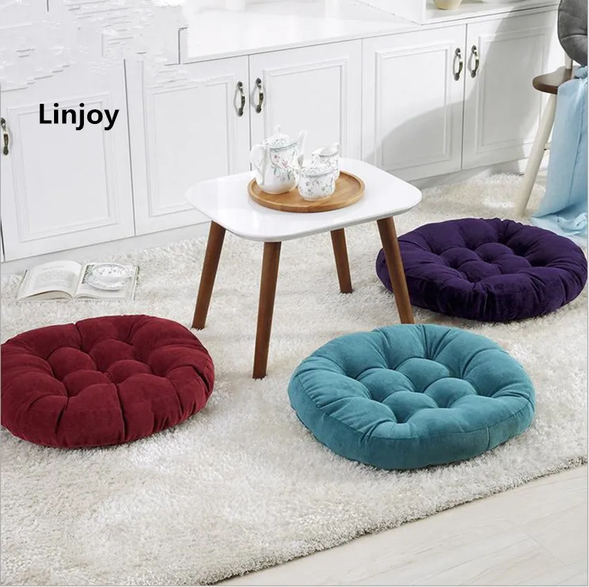 Круглая/квадратная Вельветовая утолщенная Подушка для стула в японском стиле
