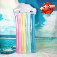 new 180cm giant rainbow cloud inflatable pool float lie on swimming ring beach summer party water fun toys air mattress lounge