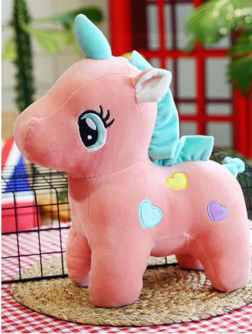 20cm pink unicorn 25 см мягкий единорог плюшевые куклы мягкие животные игрушки для спокойного детского сна подушки детские подарки - Цвет: 20cm pink unicorn