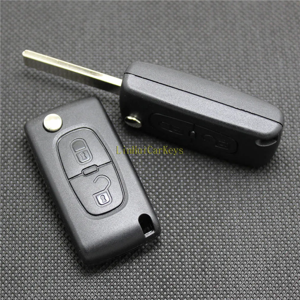 PINECONE для PEUGEOT 307 308 408 3008 складной ключ 2 кнопки необработанный пустой клинок HU83
