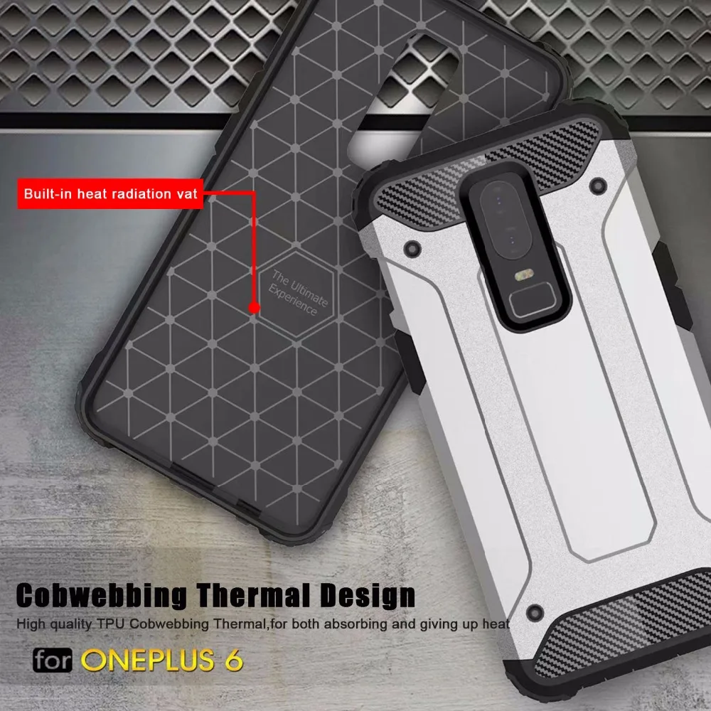 For OnePlus 6 Case Shockproof Hybrid PC Armor Anti-Shock Silicone Phone Oneplus 5 5T Shell Cover Rugged | Мобильные телефоны и