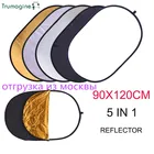 Отражатель для фотосъемки Neewer, Овальный портативный складной черный уличный маленький светоотражатель для фотосъемки, 90*120 см