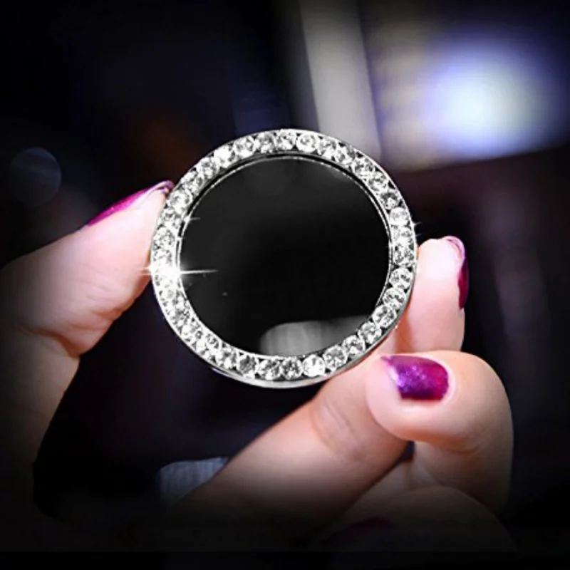 

Car Bling Decorative Accessories Automobiles Start Switch Button Decorative Rhinestone Ring Ornaments New