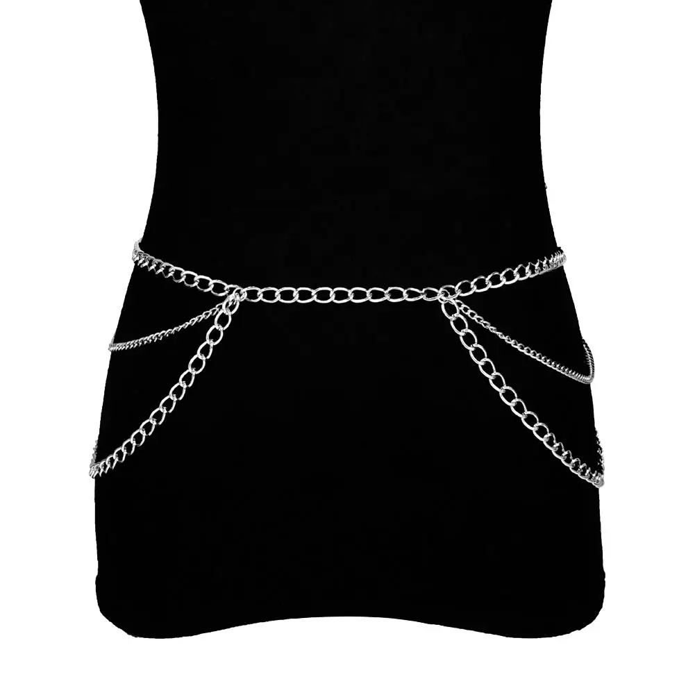 Простой Женский Цветочный Пояс с цепочкой на талии декоративный аксессуар