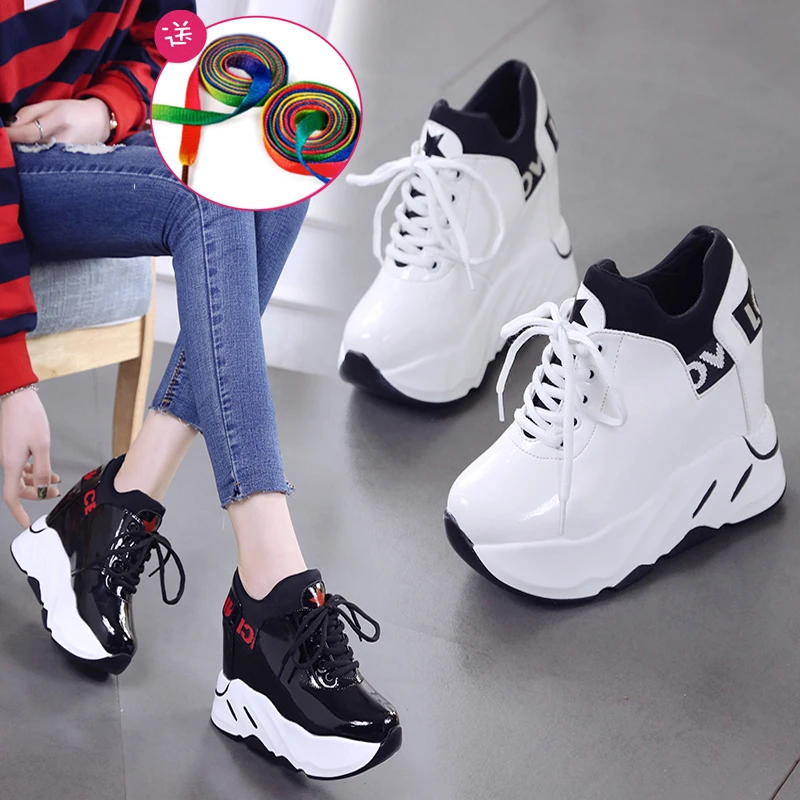 Новинка весна осень 2019 маленькие белые туфли универсальные с толстой подошвой