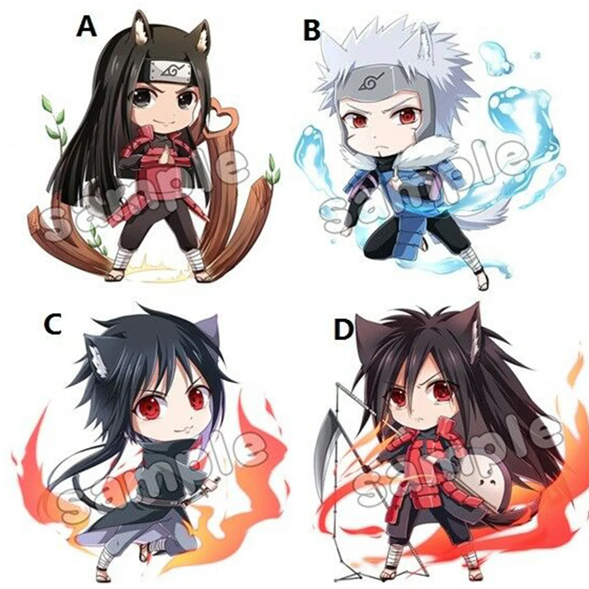 Аниме Наруто Учиха Мадара Izuna Senju Hashirama Tobirama акриловый брелок на ремешке