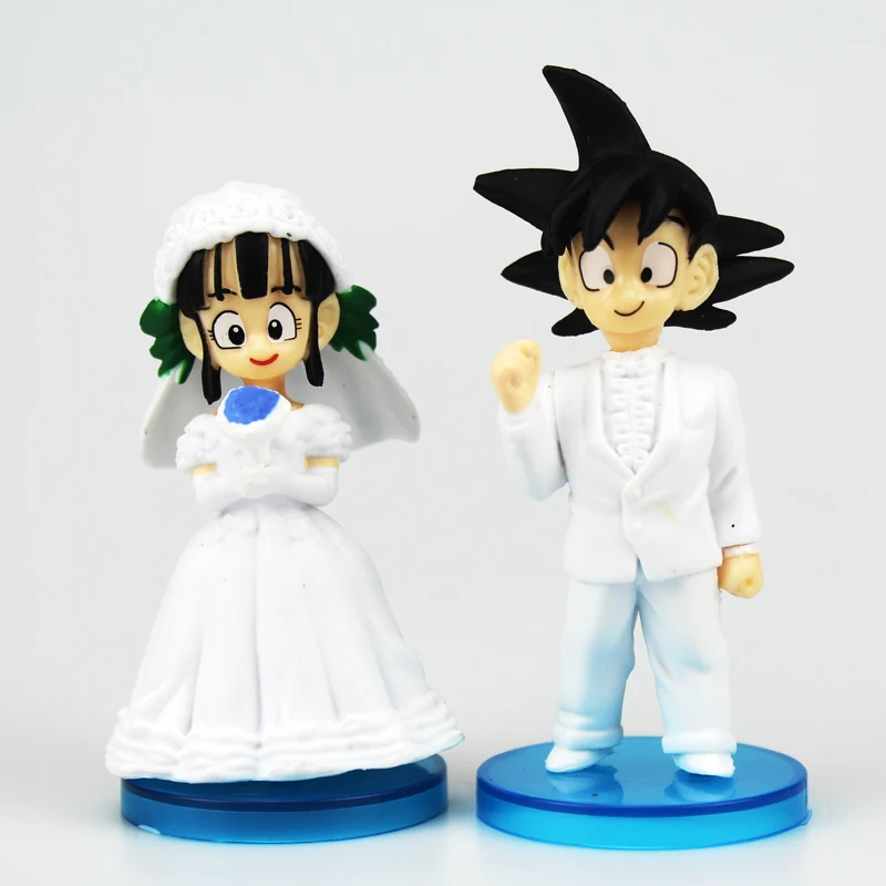 Бесплатная доставка милый 3 &quotЖемчуг дракона Z из аниме Goku Gokou &amp ChiChi Свадебный ver.