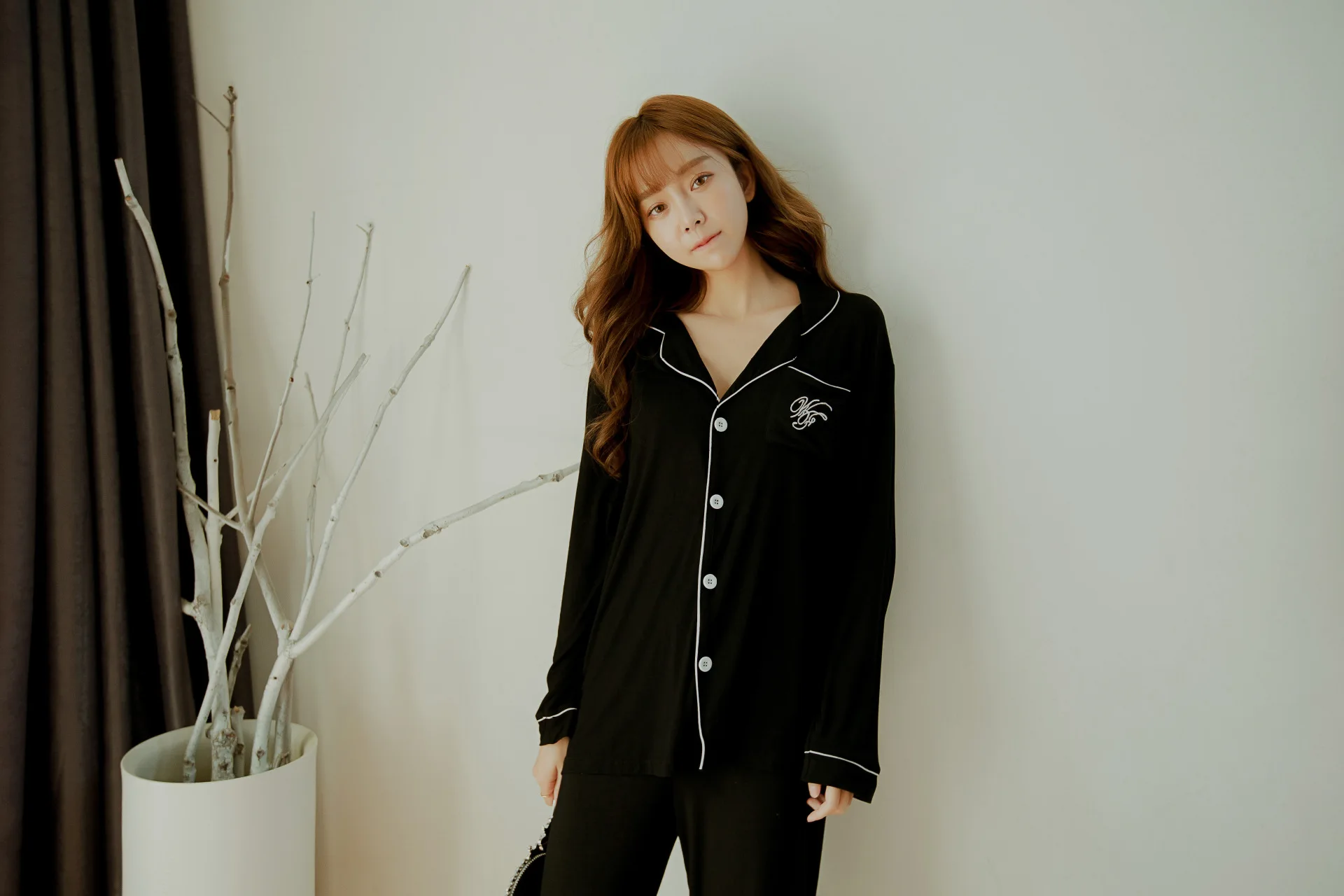 Autumn Winter Women Pajamas Sets Korean Sleepwear Sexy Pyjamas Women Cotton Embroidery Nightwear Long Sleeve Pijama Set