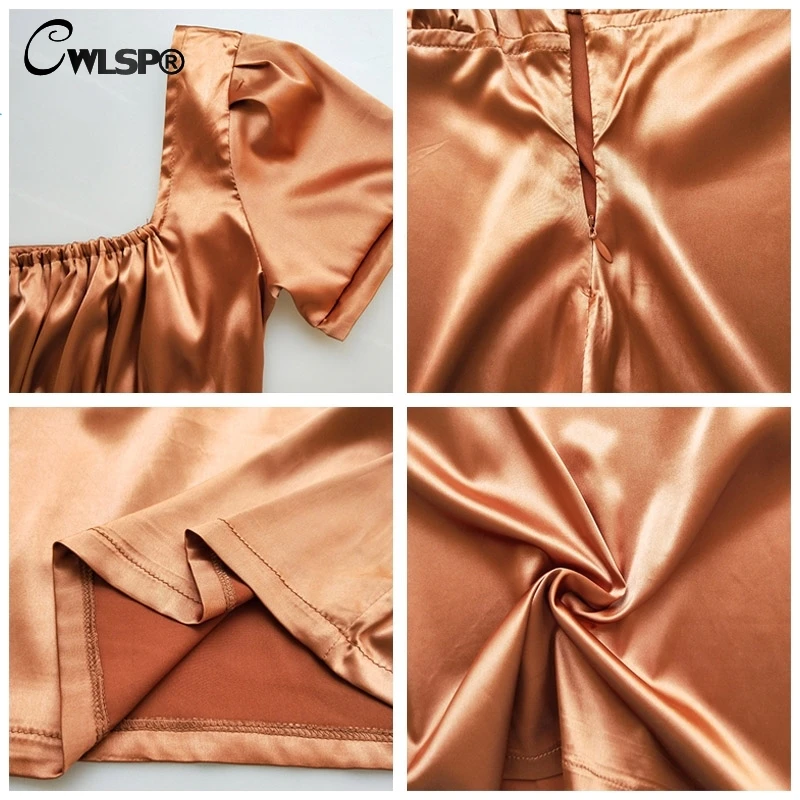 

CWLSP NEW Fashion 2018 Summer Casual Satin Dress Women Dresses Sexy Striped Square Neck Tie Up Side Femme Vestidos QZ2918