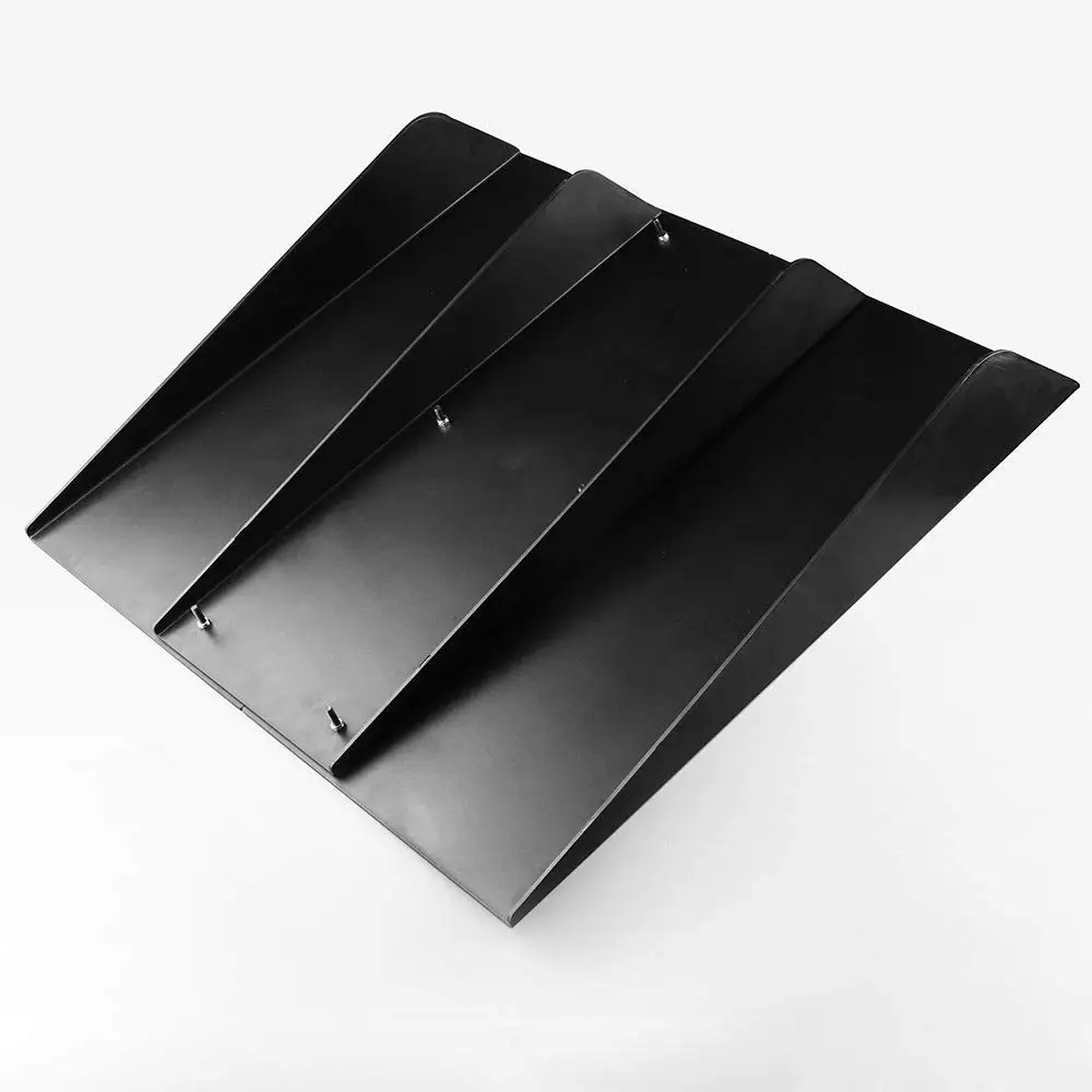 Shark Fin 4 Wing Lip Diffuser 22&quot x21&quot Rear Bumper Chassis Black ABS Universal | Air Dams