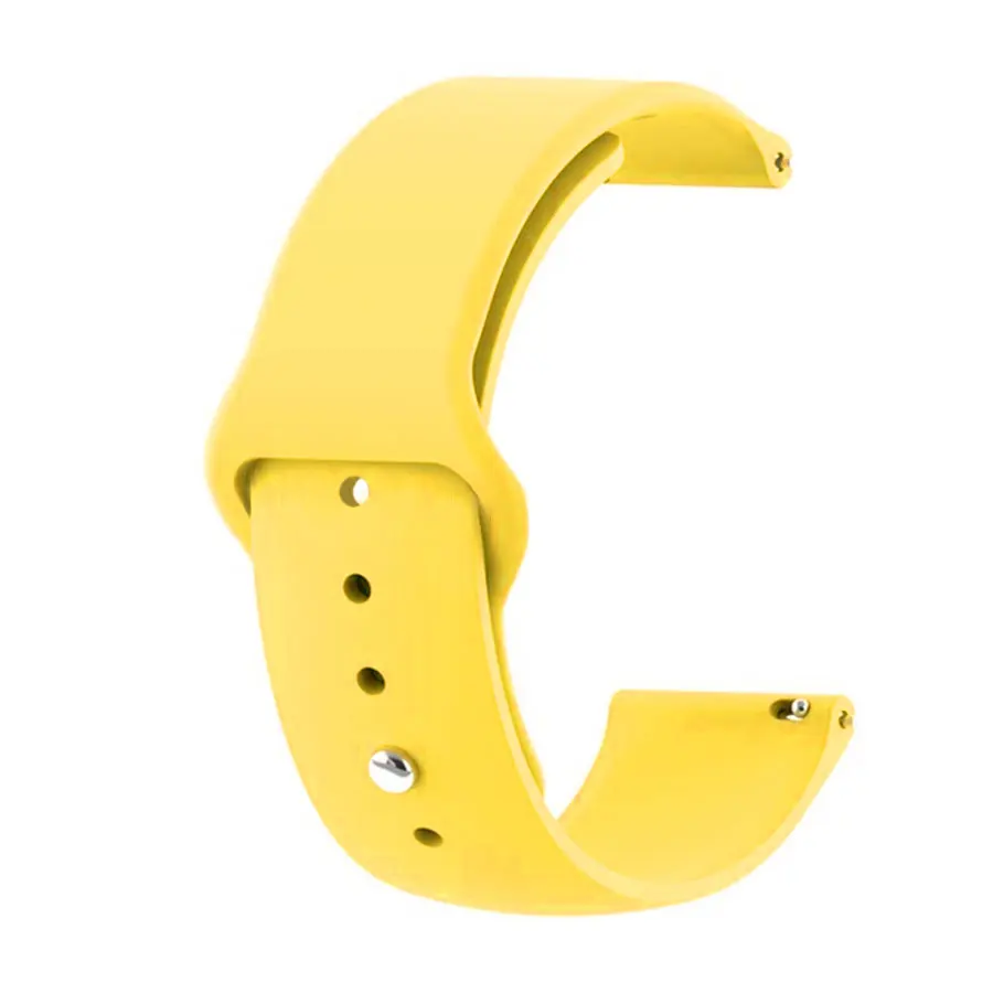 Yellow Яркие силиконовые часы ремешок для samsung Шестерни S3 HUAWEI Smartwatch/20 мм/22 мм ТПУ спортивные ремешки Браслет для смарт-браслета AMAZFIT - Цвет ремешка: Yellow