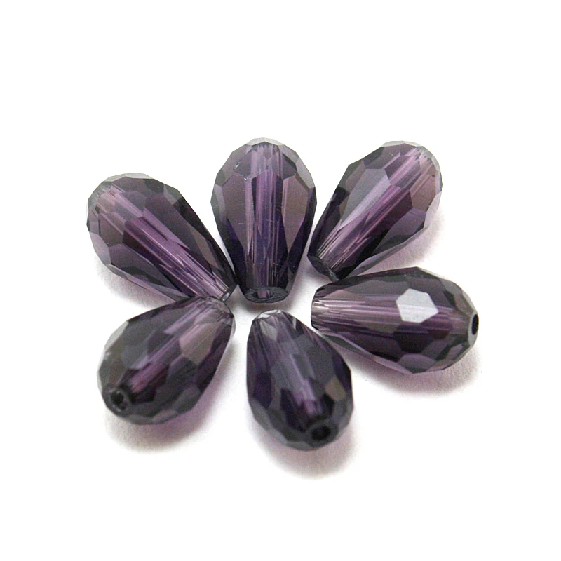 Оптовая продажа 30 шт./лот граненые бусины из хрустального стекла каплевидные для