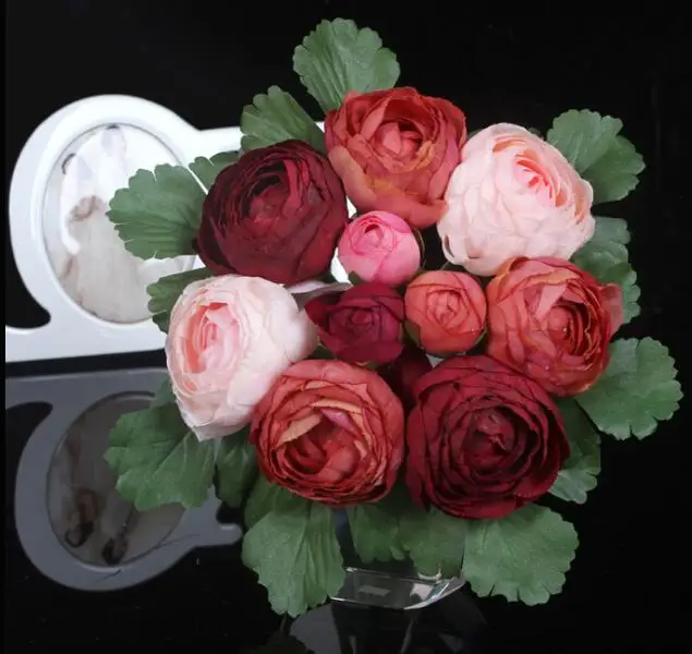 ВЫСОКОЕ Качество шелк цветок Европейский 1 Букет Искусственные Цветы Осень