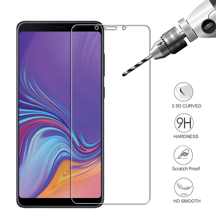 Закаленное стекло для Samsung Galaxy A7 A9 2018 A9S A6 Plus Защитная пленка экрана A8 Star