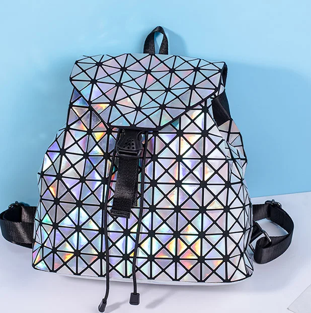 Трендовое зеркало из геометрических фигур школьная сумка с решетчатым узором