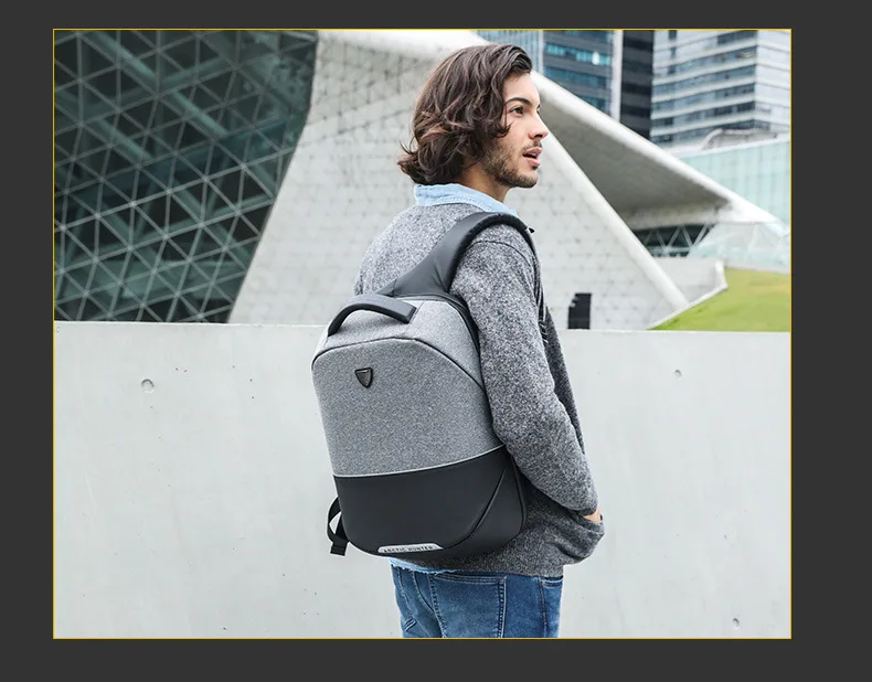 ARCTIC HUNTER, 15,6 дюймов, USB, водонепроницаемая, противоугонная, для ноутбука, мужская сумка, для спорта, путешествий, бизнеса, ноутбука, мужской рюкзак, школьный ранец