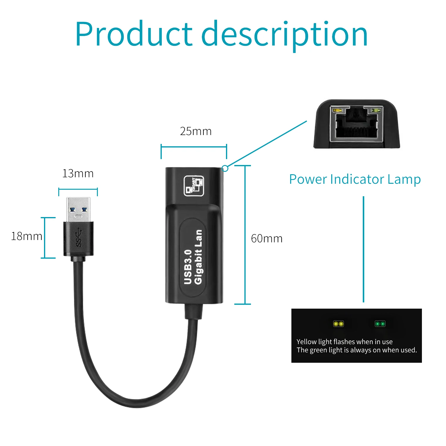 Сетевая карта/Ethernet адаптер USB 3.0/2.0/Type C для ПК Win7/Vista/8/10 Linux MacOS с разъемом RJ45|Сетевые