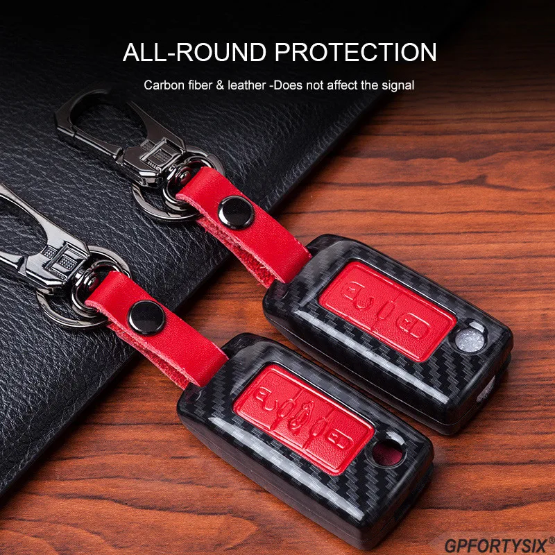Carbon Fiber 3 Buttons Car Key Case Cover For Peugeot 207 407 407SW Citroen C4 C5 C6 C8 Flip Fob shell blank folding | Автомобили и