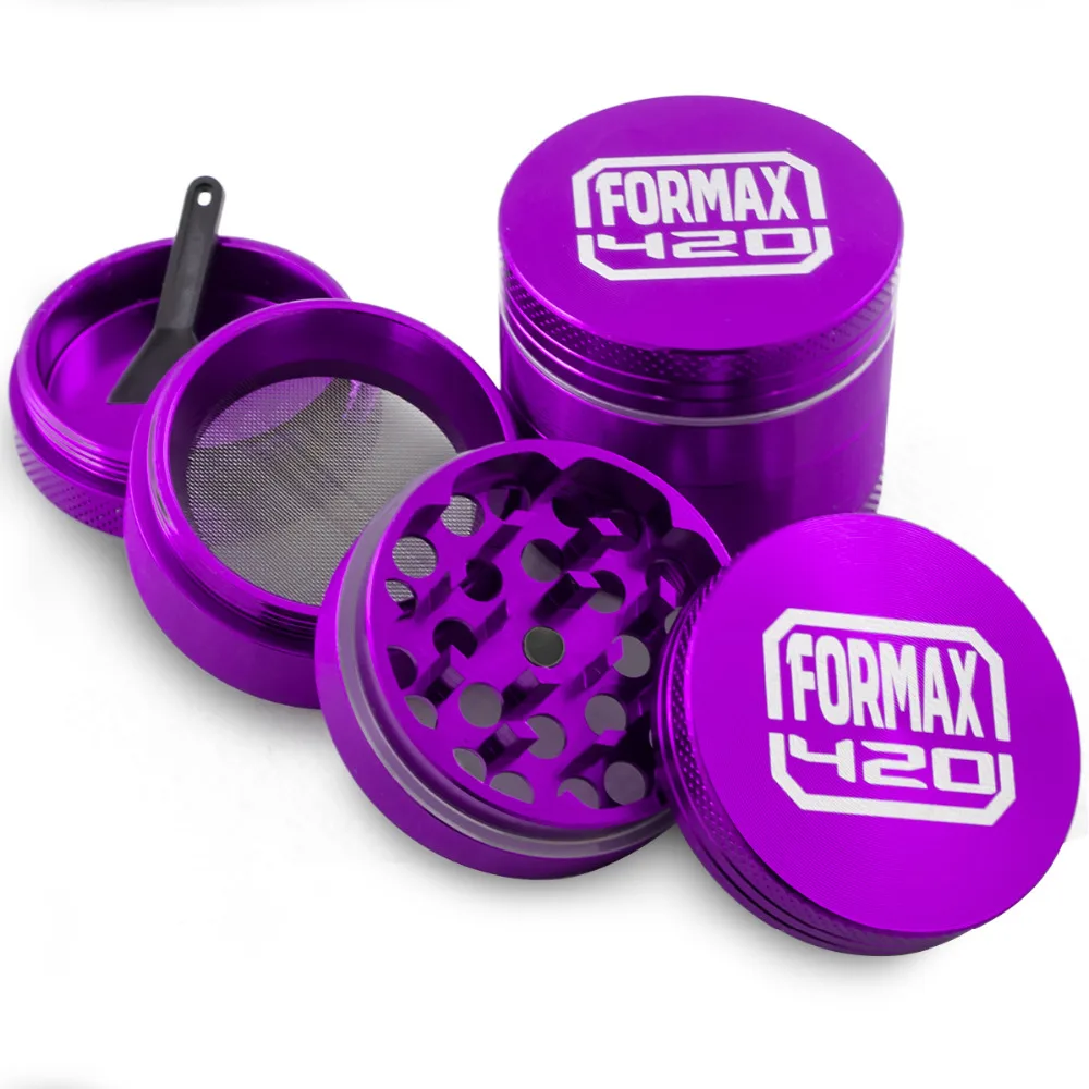 Алюминиевый измельчитель для трав Formax420 CNC 4 зажима 1 5 дюйма с пыльцеуловителем и