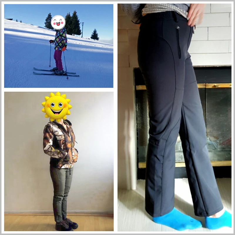 Брюки LoClimb мужские и женские Зимние флисовые ветрозащитные водонепроницаемые