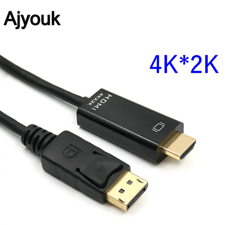 100 шт. 4K * 2K порт дисплея DP к HDMI папа адаптер кабель для ПК ноутбука HD проектор 1 8