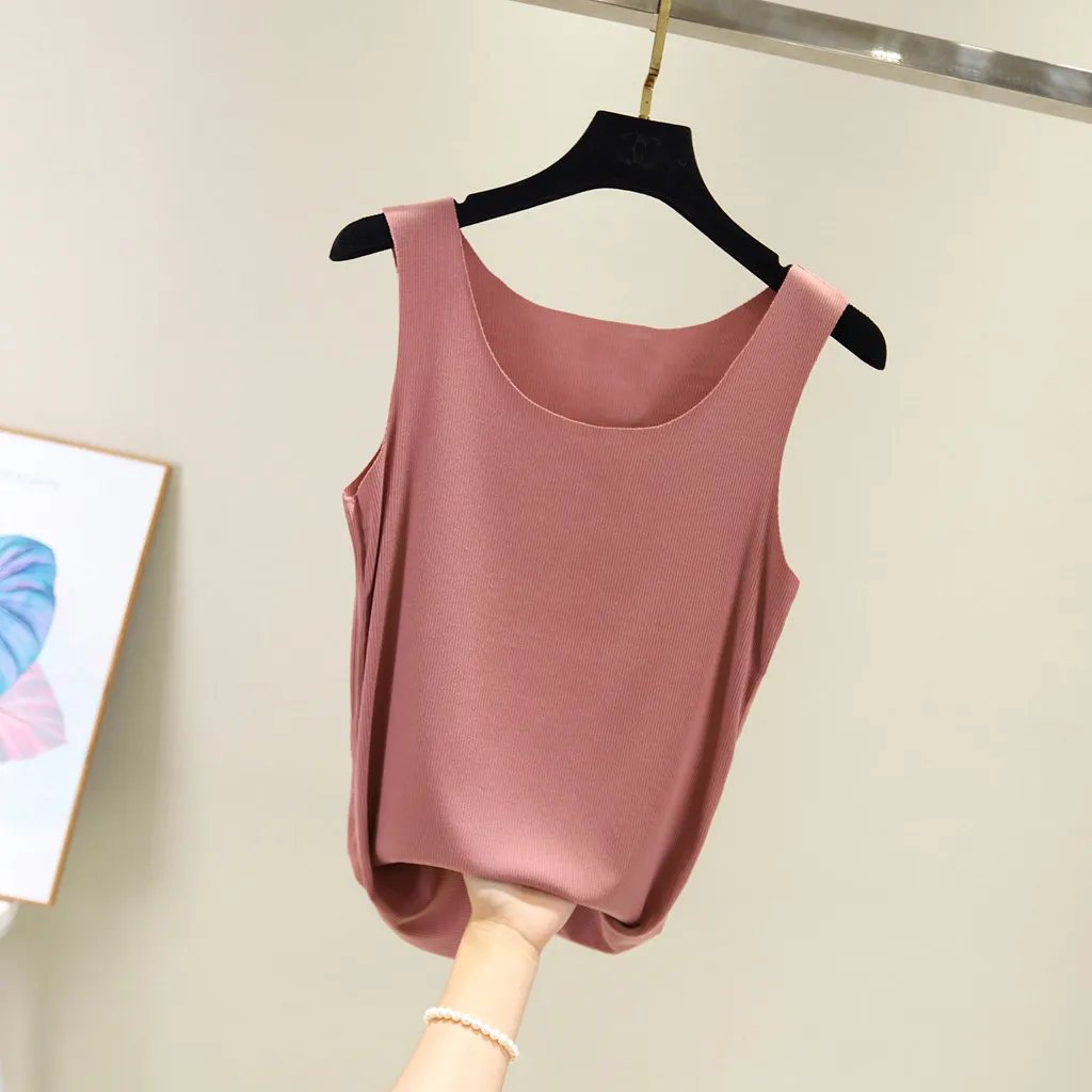 Женское платье без рукавов Повседневные однотонные узкие полосатые бесшовные